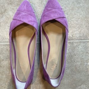 Franco Sarto 8 Magenta pointed flats used once